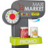 Smoby Supermarket sklep Maxi Market 50 akc. + wózek sklepowy					