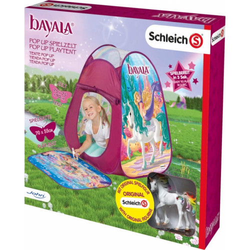 NAMIOT Domek dla dzieci z dywanem i figurką Jednorożca Bayala John Schleich					
