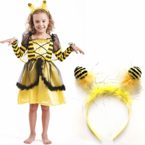Strój Pszczółka Maja Pszczoła Kostium Skrzydła Opaska Sukienka dla dziecka 122-128cm					