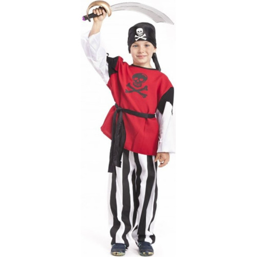 Strój Pirata Pirat Kostium Kapitan Bluza Spodnie Chusta Miecz Szabla dla dziecka 146cm					