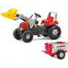 Rolly Toys rollyJunior traktor na pedały czerwony z przyczepą i łyżką					