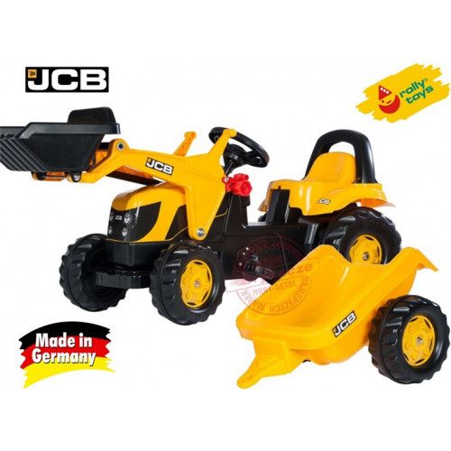 Rolly Toys rollyKid Traktor na pedały JCB z łyżką i przyczepą					