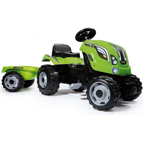SMOBY Traktor na pedały Farmer XL z przyczepą - Zielony					