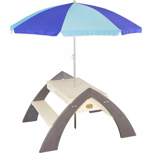Drewniany Stół piknikowy z parasolem Delta Axi					