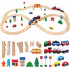 Drewniana Ogromna Stacja kolejowa 49 elementów Pociąg Kolejka Viga Toys					