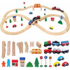 Drewniana Ogromna Stacja kolejowa 49 elementów Pociąg Kolejka Viga Toys					