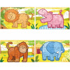 Drewniane Puzzle Safari Zwierzęta Viga Toys Układanka 4 Obrazki					