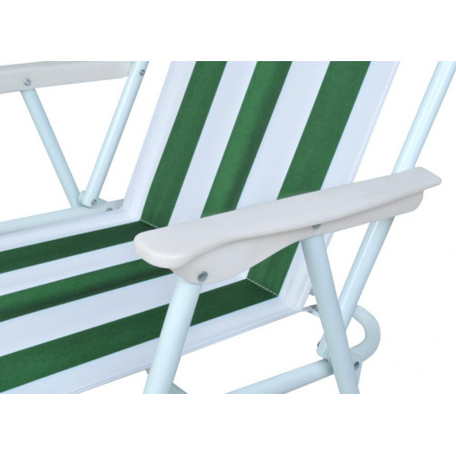 Krzesło Turystyczne Krzesełko Ogrodowe Zielone Pasy