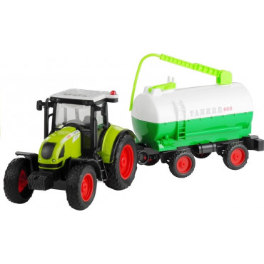 Traktor z Przyczepą Cysterna Dźwięki Napęd 37,5 cm