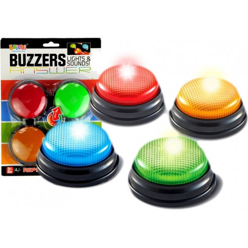 Zestaw Buzzers 4 Światełka Światło Dźwięk 4 Kolory