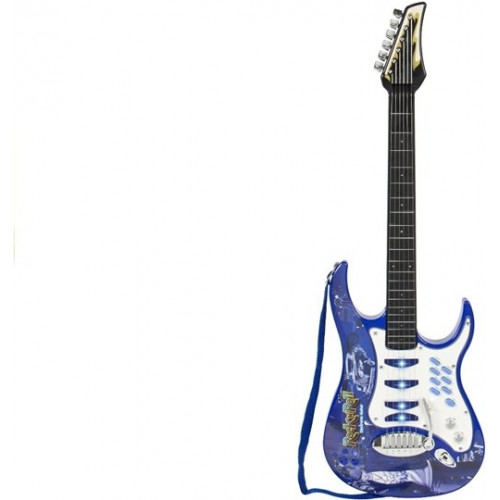 Gitara Elektryczna Struny Mikrofon Wzmacniacz Róż, Niebieski
