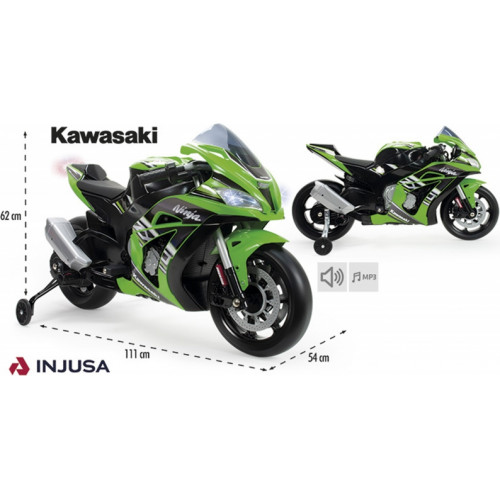 Kawasaki Motor Elektryczny Na Akumulator 12V MP3 Światło Injusa					