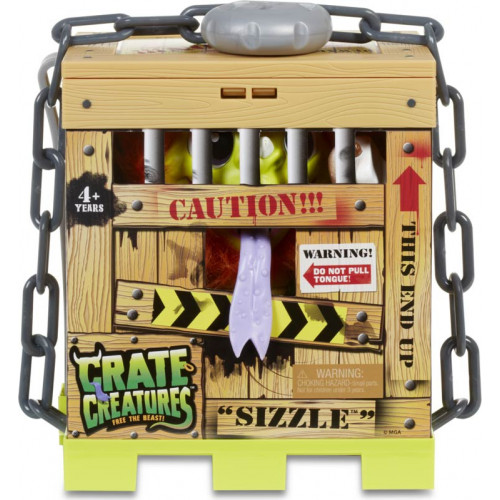 Crate Creatures Interaktywny stworek Sizzle w klatce					