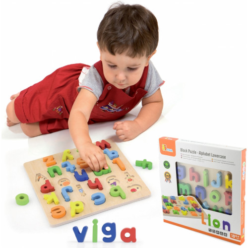 Puzzle Edukacyjne Drewniana Układanka Alfabet Literki Viga Toys					