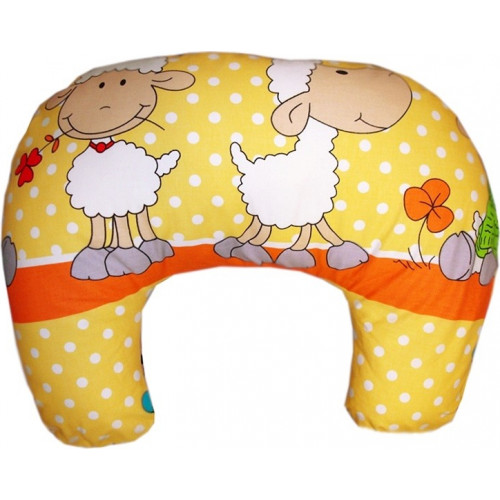 Rogal poduszka fasolka dziecięca do karmienia BAWEŁNA - Owce żółte