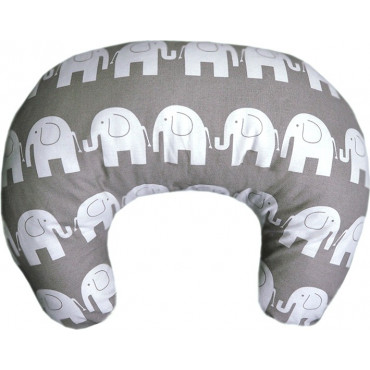 Rogal poduszka fasolka dziecięca do karmienia BAWEŁNA - Szare słonie