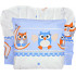 Poduszka dla dziecka jaś 40x40cm, Bawełna 100% - sowy nocą niebieskie