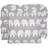 Poduszka dla dziecka jaś 40x40cm, Bawełna 100% - szare słonie