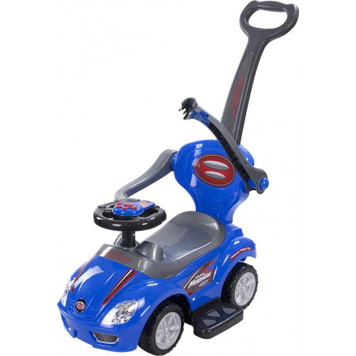 Jeździk Mega car z popychaczem - niebieski