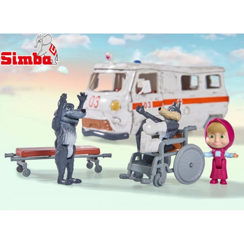 Masza i Niedźwiedź Ambulans Simba akcesoria lekarskie REKLAMA TV					