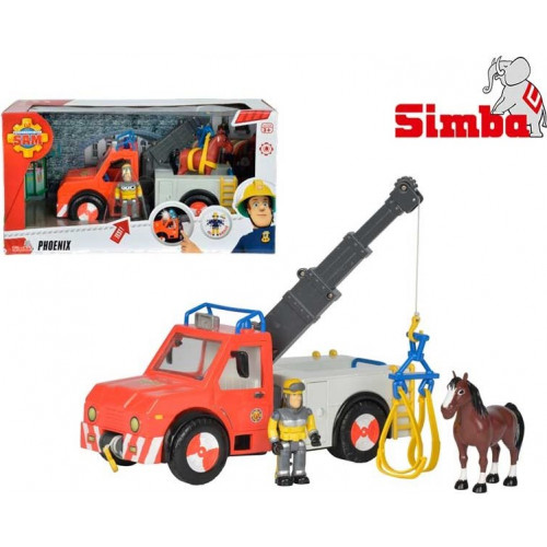 Simba Strażak SAM Dźwig Phoenix Figurka i Koń					