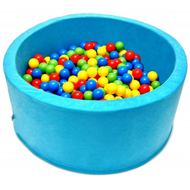 Suchy basen dla dzieci 90x40 z kulkami piłeczkami 7cm - Błękitny