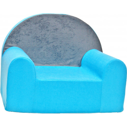 Fotelik kanapa piankowa dziecięca - Niebiesko-szary