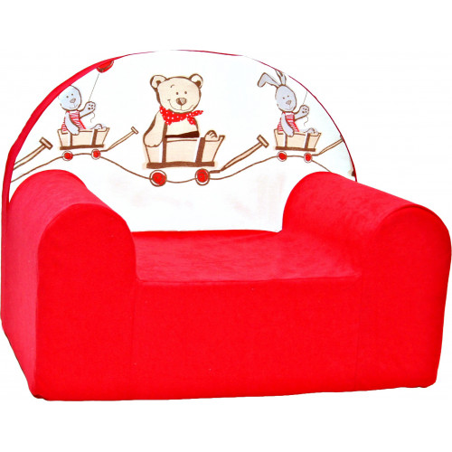 Fotelik kanapa piankowa dziecięca - Kolorowe klocki