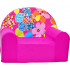 Fotelik kanapa piankowa dziecięca - Słoniki różowy