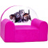Fotelik kanapa piankowa dziecięca - Kolorowe sowy
