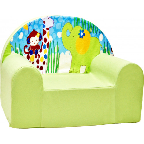 Fotelik kanapa piankowa dziecięca - Wesołe zoo