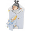 Rożek niemowlęcy bawełniany otulacz dziecięcy becik - MIŚ NA DRABINCE