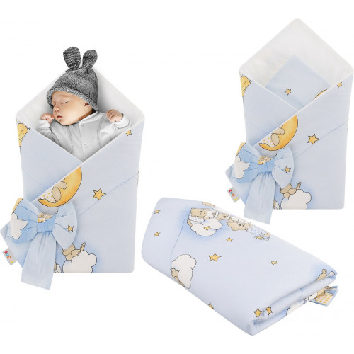Rożek niemowlęcy bawełniany otulacz dziecięcy becik - MIŚ NA DRABINCE