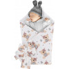 Rożek niemowlęcy bawełniany otulacz dziecięcy becik - MIŚ TEDDY