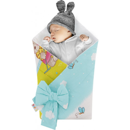 Rożek niemowlęcy bawełniany otulacz dziecięcy becik - OGRODNIK