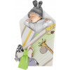 Rożek niemowlęcy bawełniany otulacz dziecięcy becik - SAFARI ZIELONE