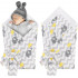 Rożek niemowlęcy bawełniany otulacz dziecięcy becik - SŁOŃ Z PARASOLKĄ