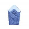 Rożek niemowlęcy Minky i Bawełna otulacz pluszowy - Miś przyjaciel niebieski