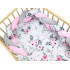 Pościel do łóżeczka bawełniana z warkoczem Minky - Łapacze snów z różą