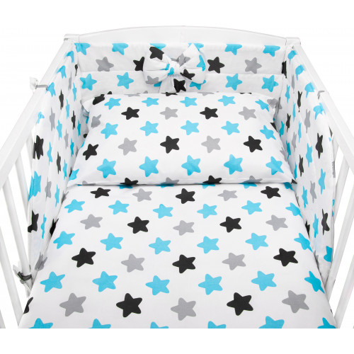 Bawełniana pościel do łóżeczka dziecięcego w pierniczki na białym tle