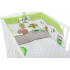 Sowy na rowerach zielone - bawełniana pościel dziecięca do łóżeczka - 135x100