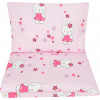 Wzór Hello Kitty - Bawełniana pościel do łóżeczka dziecięcego - 135x100