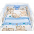 Dziecięca bawełniana pościel do łóżeczka z kolekcji Miś przyjaciel niebieski - 135x100