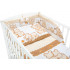 Bawełniana pościel do łóżeczka dziecięcego - MIŚ PRZYJACIEL BEŻOWY - 135x100