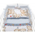 Bawełniana pościel do łóżeczka dziecięcego - MIŚ PRZYJACIEL SZARY - 135x100
