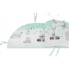 Bawełniana pościel do łóżeczka dziecięcego - ZEBRY I ŻYRAFY MIĘTA - 135x100