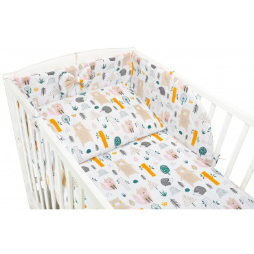 Pościel do łóżeczka niemowlęca dziecięca poszewki 135x100 - Las
