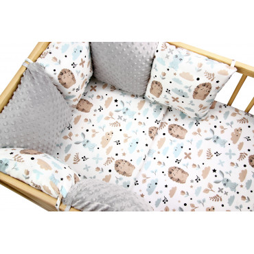 Pościel do łóżeczka niemowlęca dziecięca poszewki 135x100 - Leśna polana