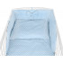 Ochraniacz na szczebelki 180x35 do łóżeczka Obleczenie wiązany Bawełna - Błękitny w białe kropki