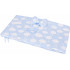 Ochraniacz do łóżeczka na szczebelki, 180x35 - Bawełna 100% - Błękitny w białe chmurki z drabinką